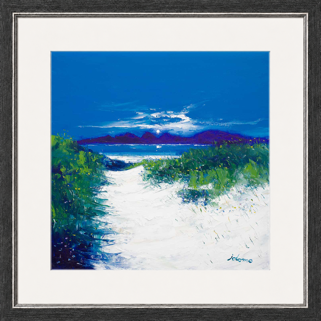 Beach Path, Luskentyre, Isle of Harris by Jolomo - Scottish coastal landscape artwork framed wall art print, product image 20