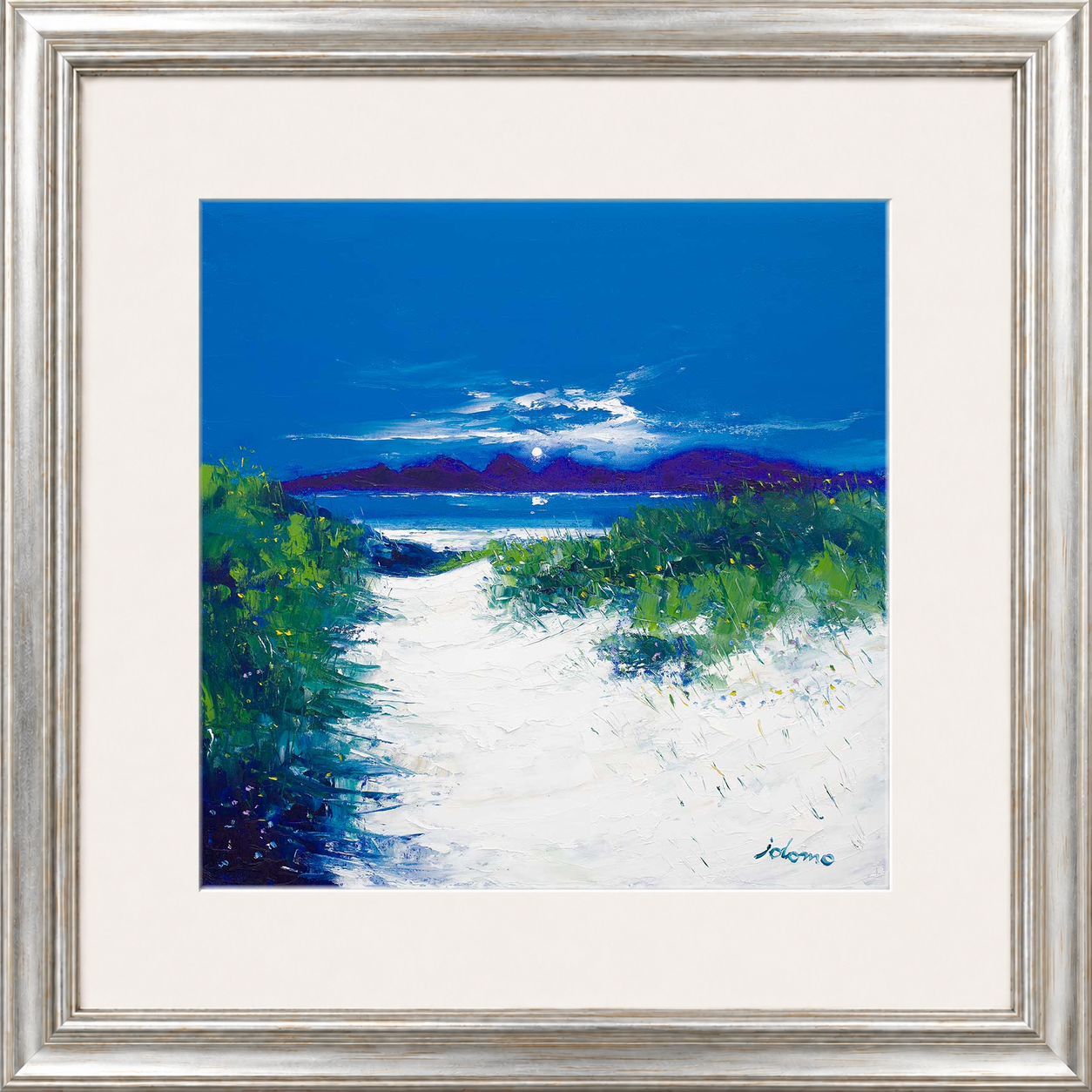 Beach Path, Luskentyre, Isle of Harris by Jolomo - Scottish coastal landscape artwork framed wall art print, product image 17