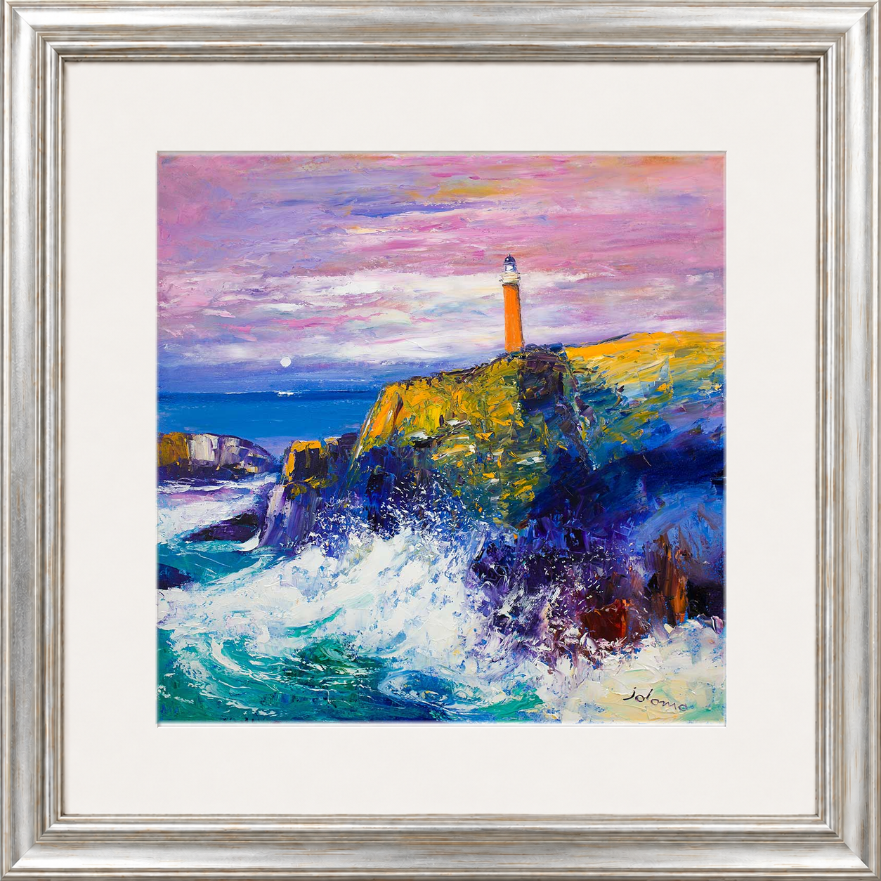 Big Swell, Butt of Lewis Lighthouse by Jolomo - Scottish lighthouse coastal artwork framed wall art print, product image 23