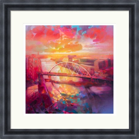 Clyde Arc Bridge by Scott Naismith framed signed limited edition Scottish landmark wall art print - alternate product image 3
