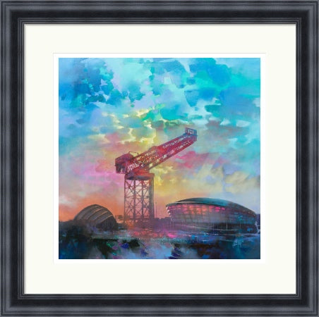 Finnestone Crane by Scott Naismith framed signed limited edition Scottish landscape wall art print - alternate product image 3