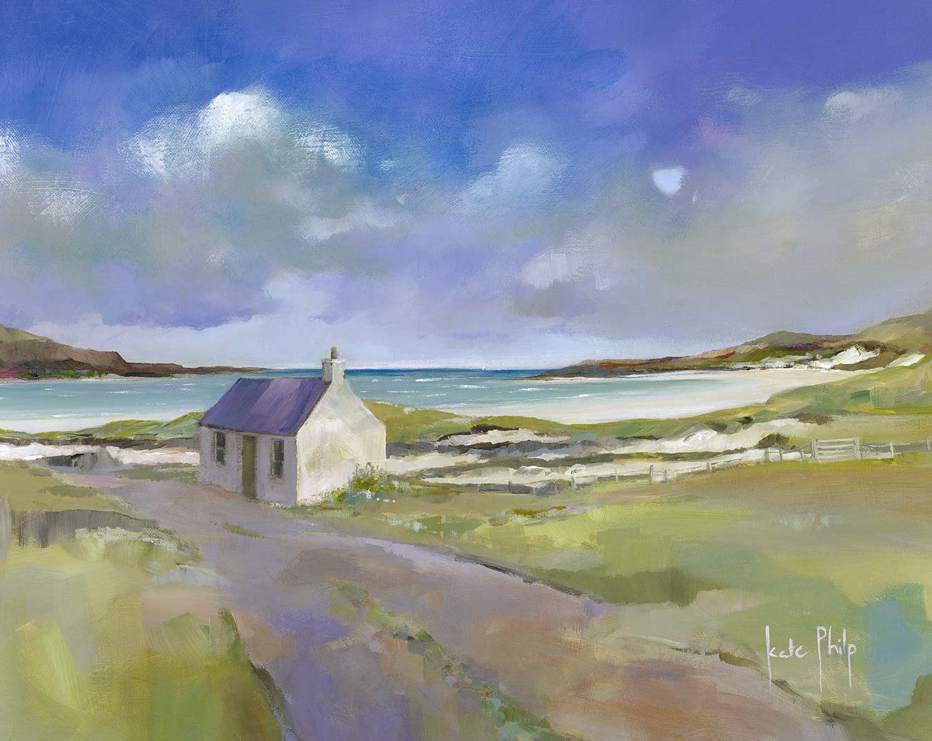 Cottage on the shore, Balnakeil by Kate Philp