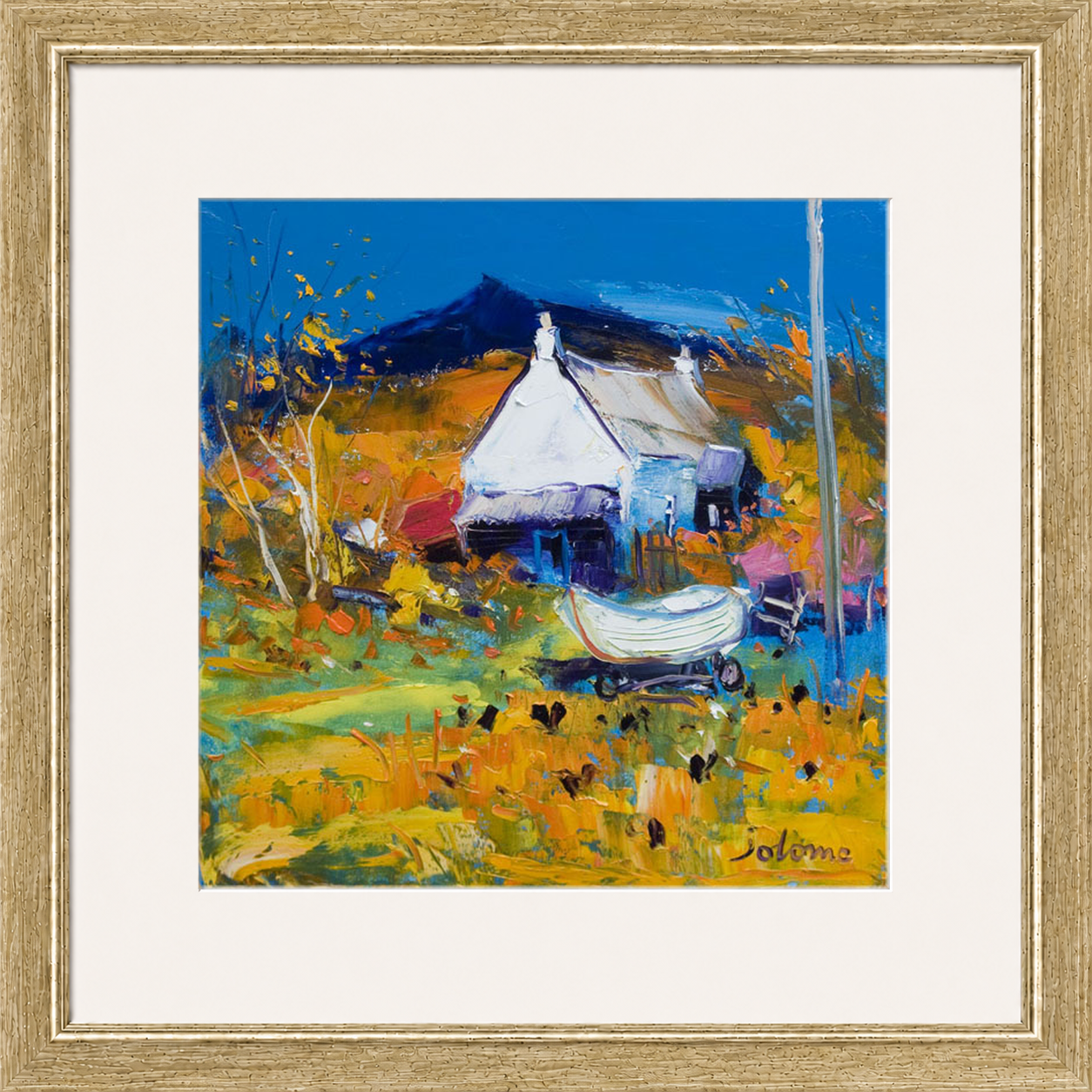 Croft, Boat & Hens, Ballygowan, Isle of Mull by John Lowrie Morrison (Jolomo)
