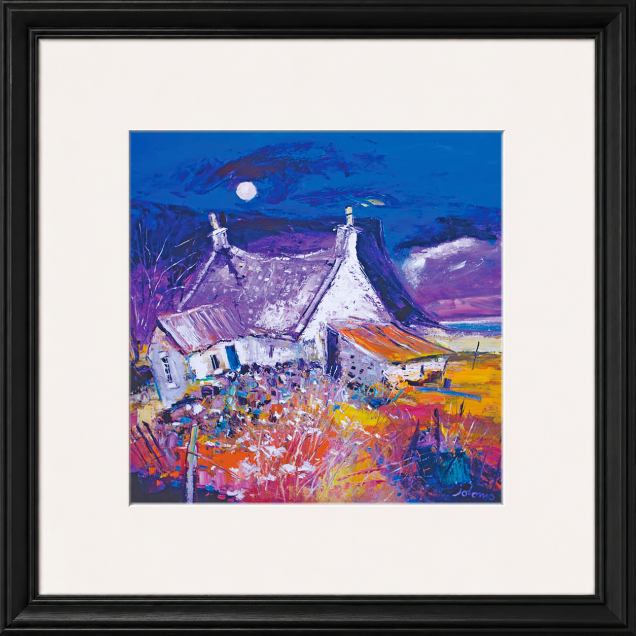 Evening Falls on Archie Baldie's, Gribun by Jolomo - Scottish landscape artwork framed wall art print, product image 9