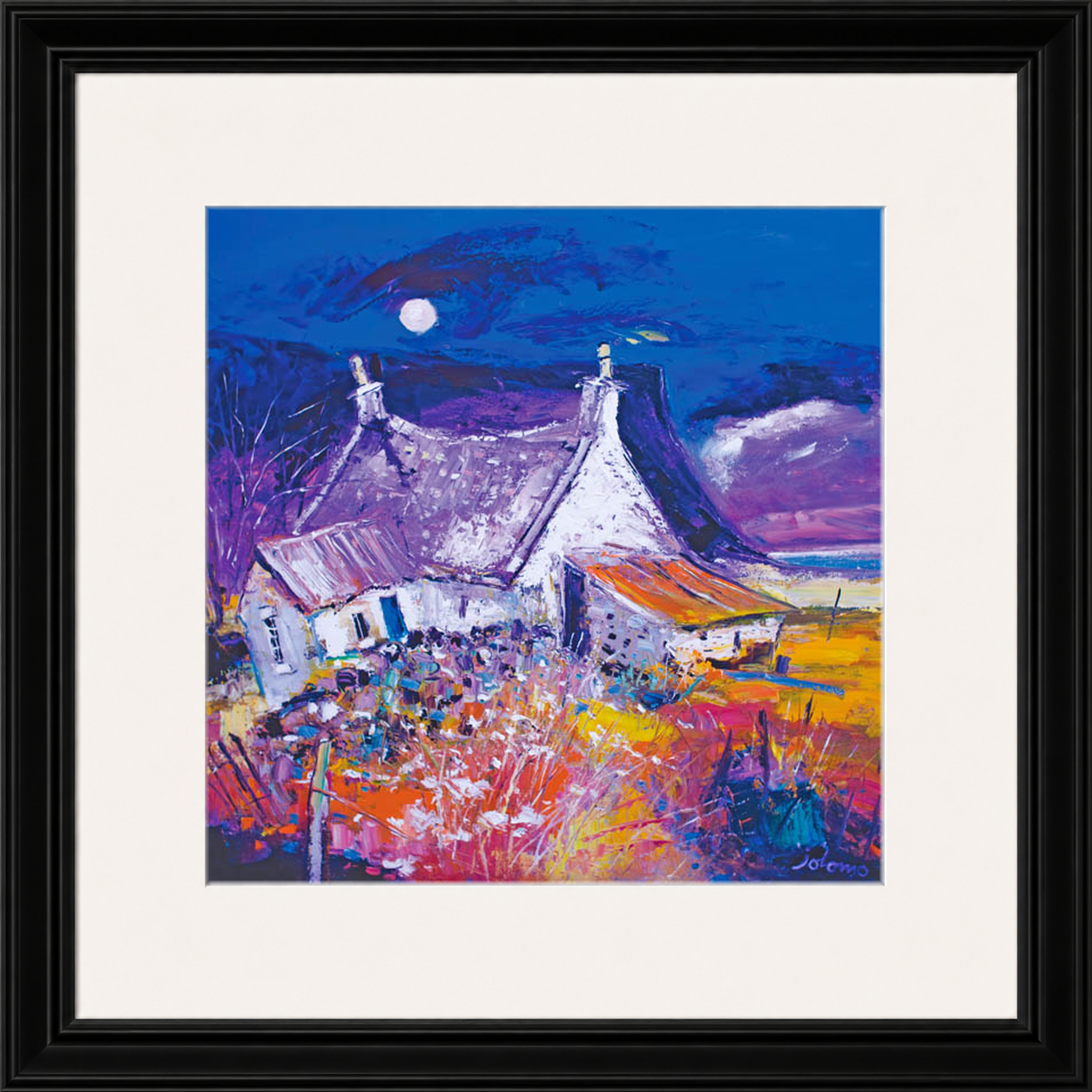 Evening Falls on Archie Baldie's, Gribun by Jolomo - Scottish landscape artwork framed wall art print, product image 15