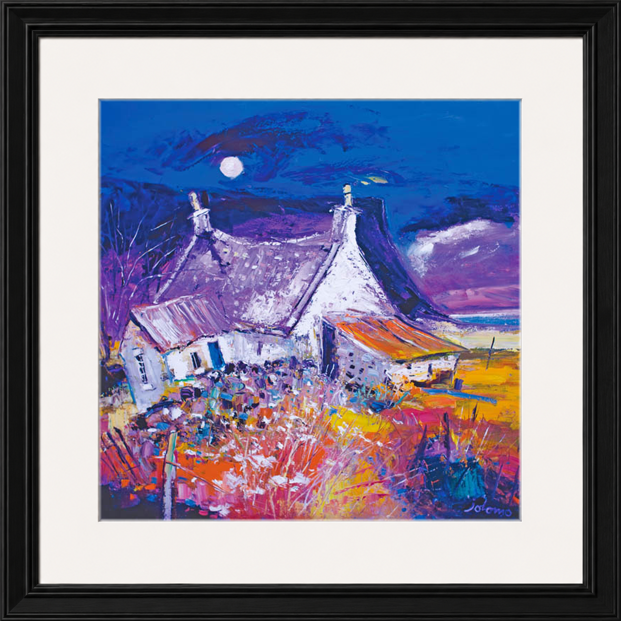 Evening Falls on Archie Baldie's, Gribun by Jolomo - Scottish landscape artwork framed wall art print, product image 21