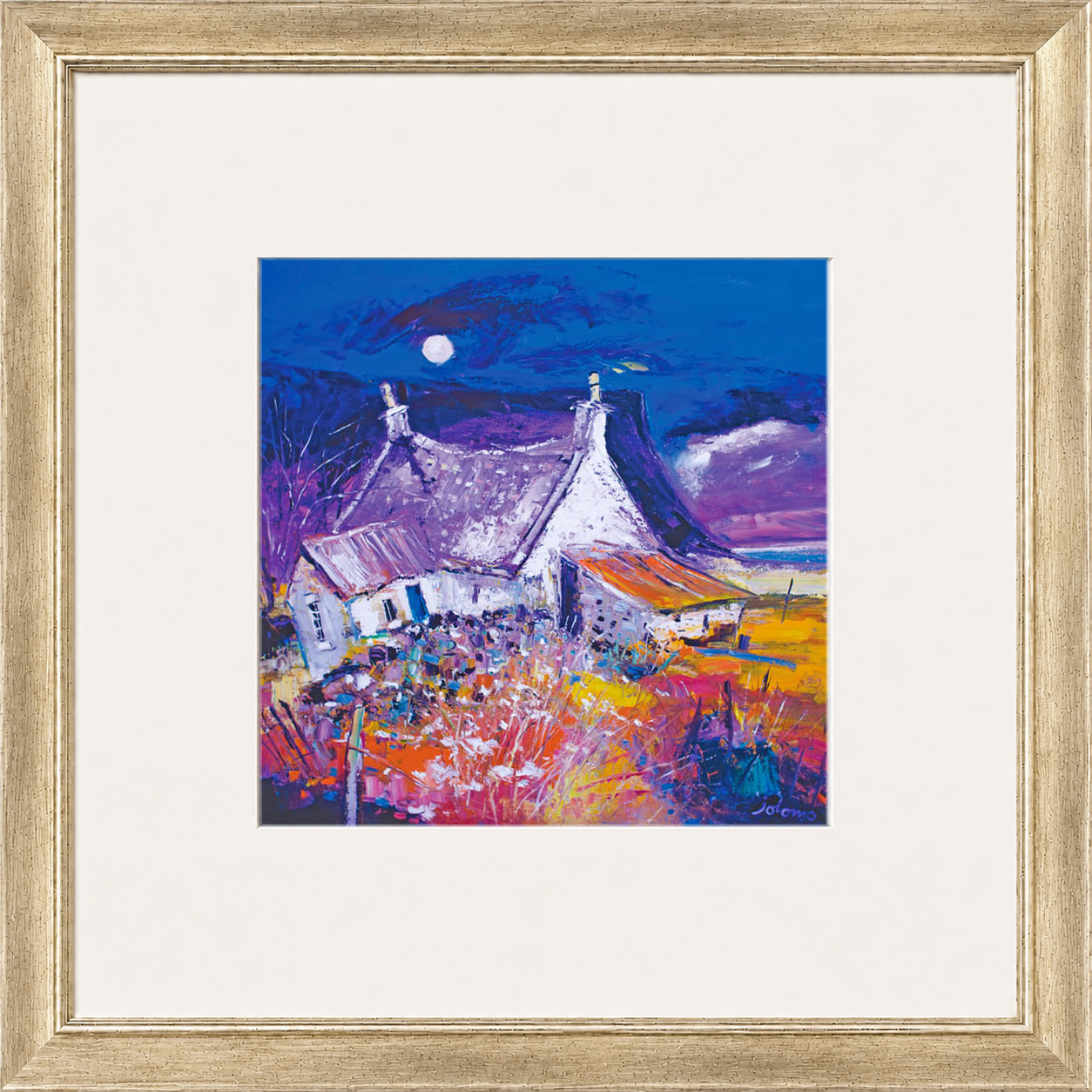 Evening Falls on Archie Baldie's, Gribun by Jolomo - Scottish landscape artwork framed wall art print, product image 6