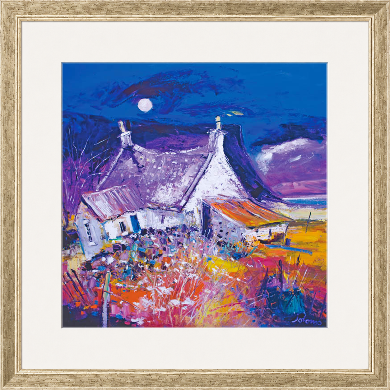 Evening Falls on Archie Baldie's, Gribun by Jolomo - Scottish landscape artwork framed wall art print, product image 24