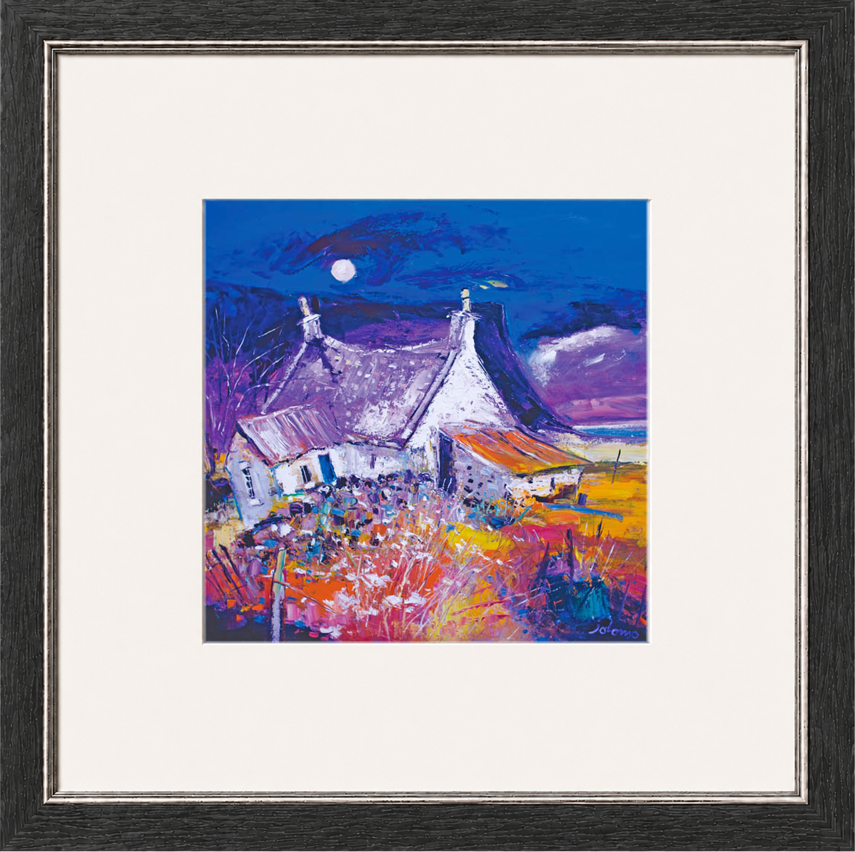 Evening Falls on Archie Baldie's, Gribun by Jolomo - Scottish landscape artwork framed wall art print