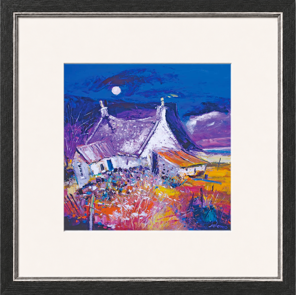 Evening Falls on Archie Baldie's, Gribun by Jolomo - Scottish landscape artwork framed wall art print, product image 8
