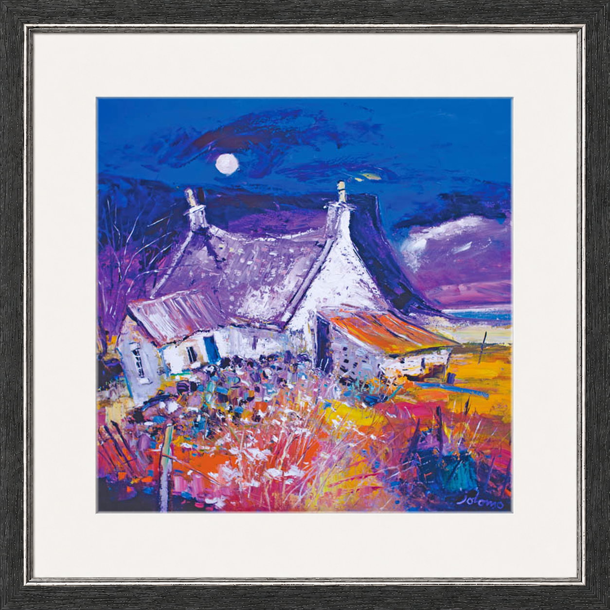 Evening Falls on Archie Baldie's, Gribun by Jolomo - Scottish landscape artwork framed wall art print, product image 20