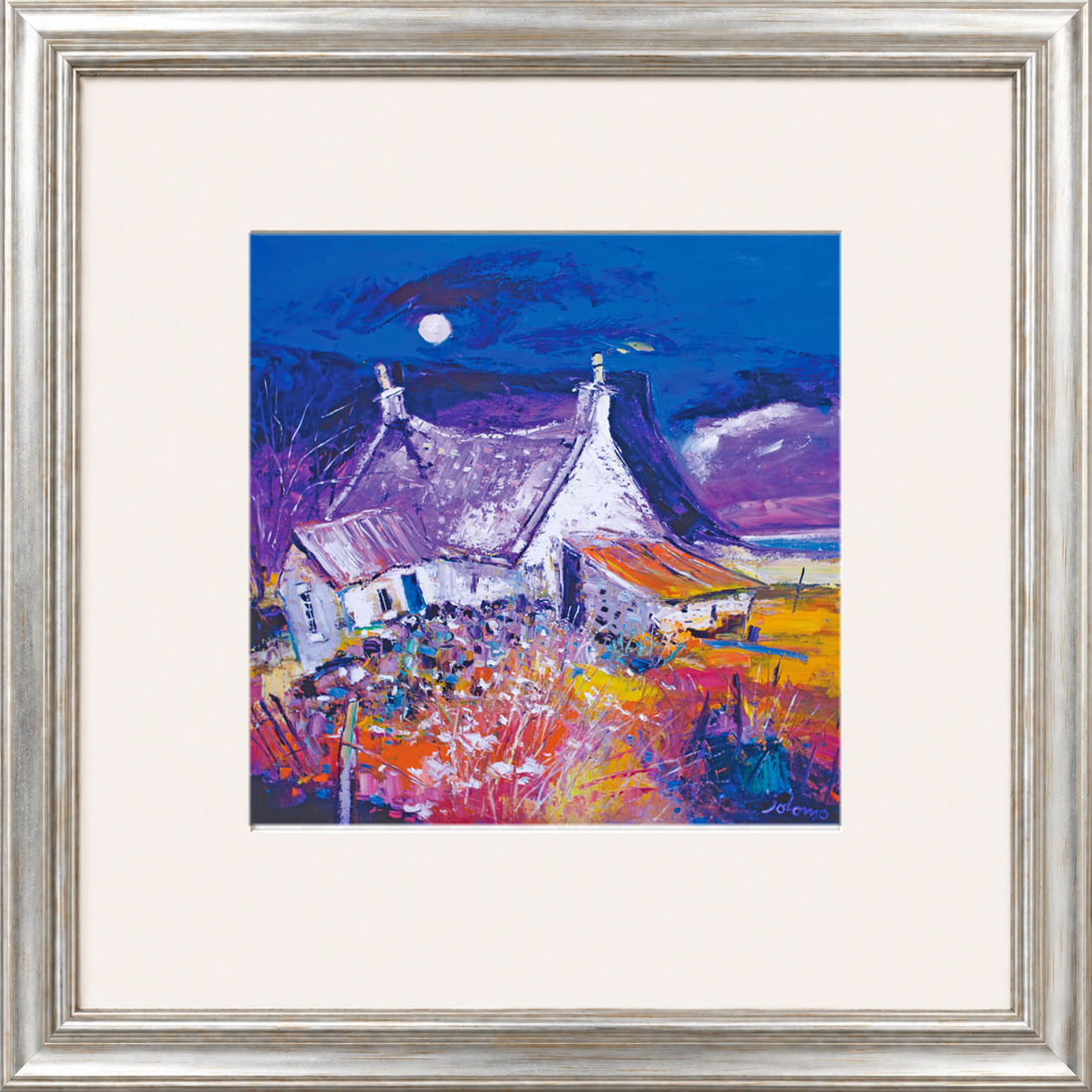 Evening Falls on Archie Baldie's, Gribun by Jolomo - Scottish landscape artwork framed wall art print, product image 11
