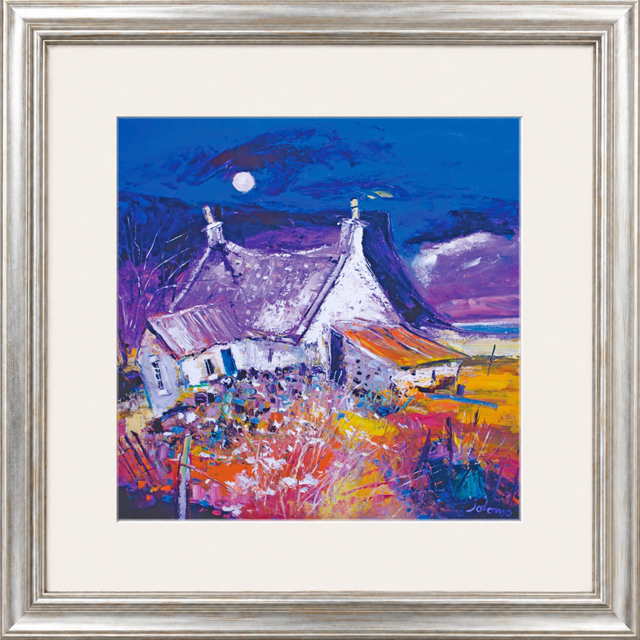 Evening Falls on Archie Baldie's, Gribun by Jolomo - Scottish landscape artwork framed wall art print, product image 17