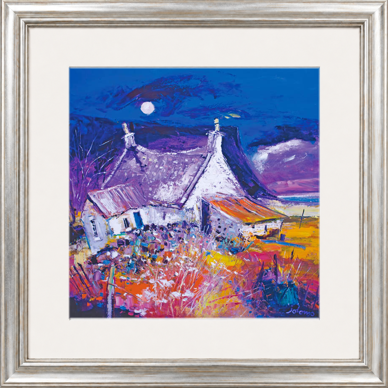 Evening Falls on Archie Baldie's, Gribun by Jolomo - Scottish landscape artwork framed wall art print, product image 23