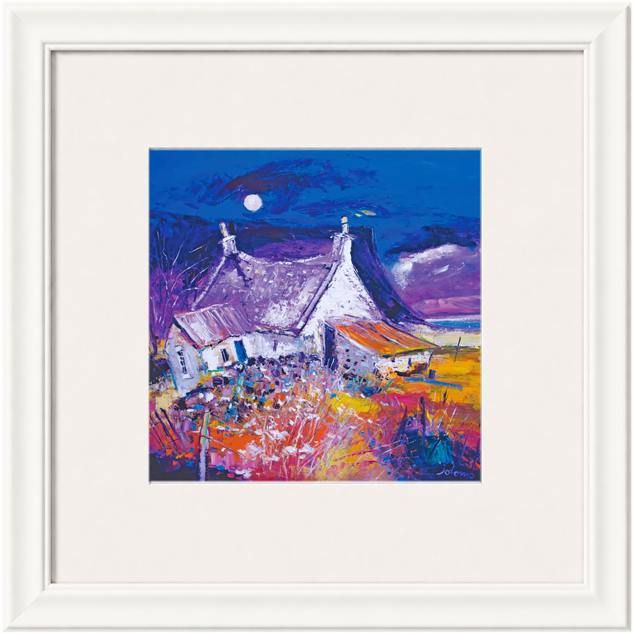 Evening Falls on Archie Baldie's, Gribun by Jolomo - Scottish landscape artwork framed wall art print, product image 4
