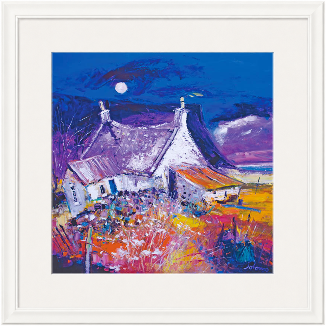 Evening Falls on Archie Baldie's, Gribun by Jolomo - Scottish landscape artwork framed wall art print, product image 22