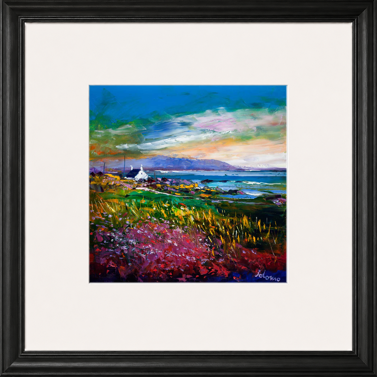Evening Light Machrihanish Argyll by Jolomo - Scottish landscape artwork framed wall art print, product image 3