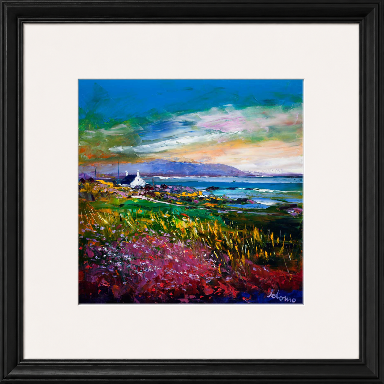 Evening Light Machrihanish Argyll by Jolomo - Scottish landscape artwork framed wall art print, product image 9