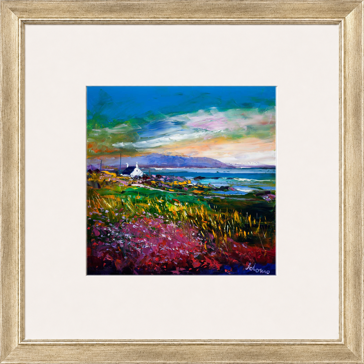 Evening Light Machrihanish Argyll by Jolomo - Scottish landscape artwork framed wall art print, product image 6