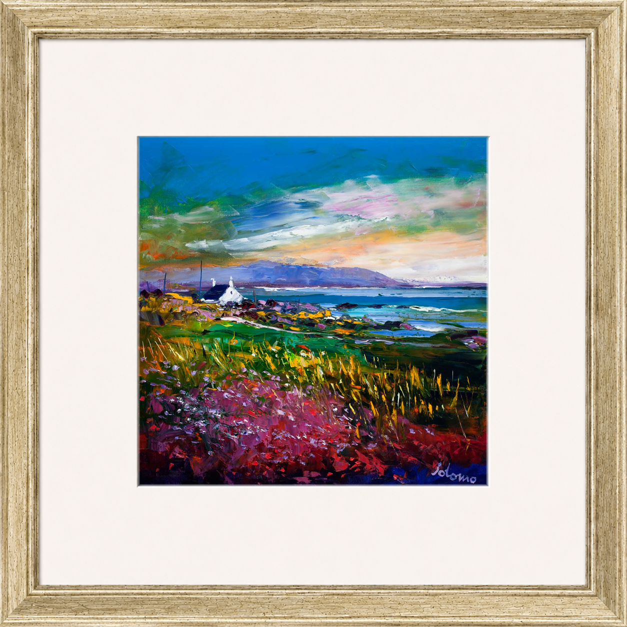 Evening Light Machrihanish Argyll by Jolomo - Scottish landscape artwork framed wall art print, product image 12