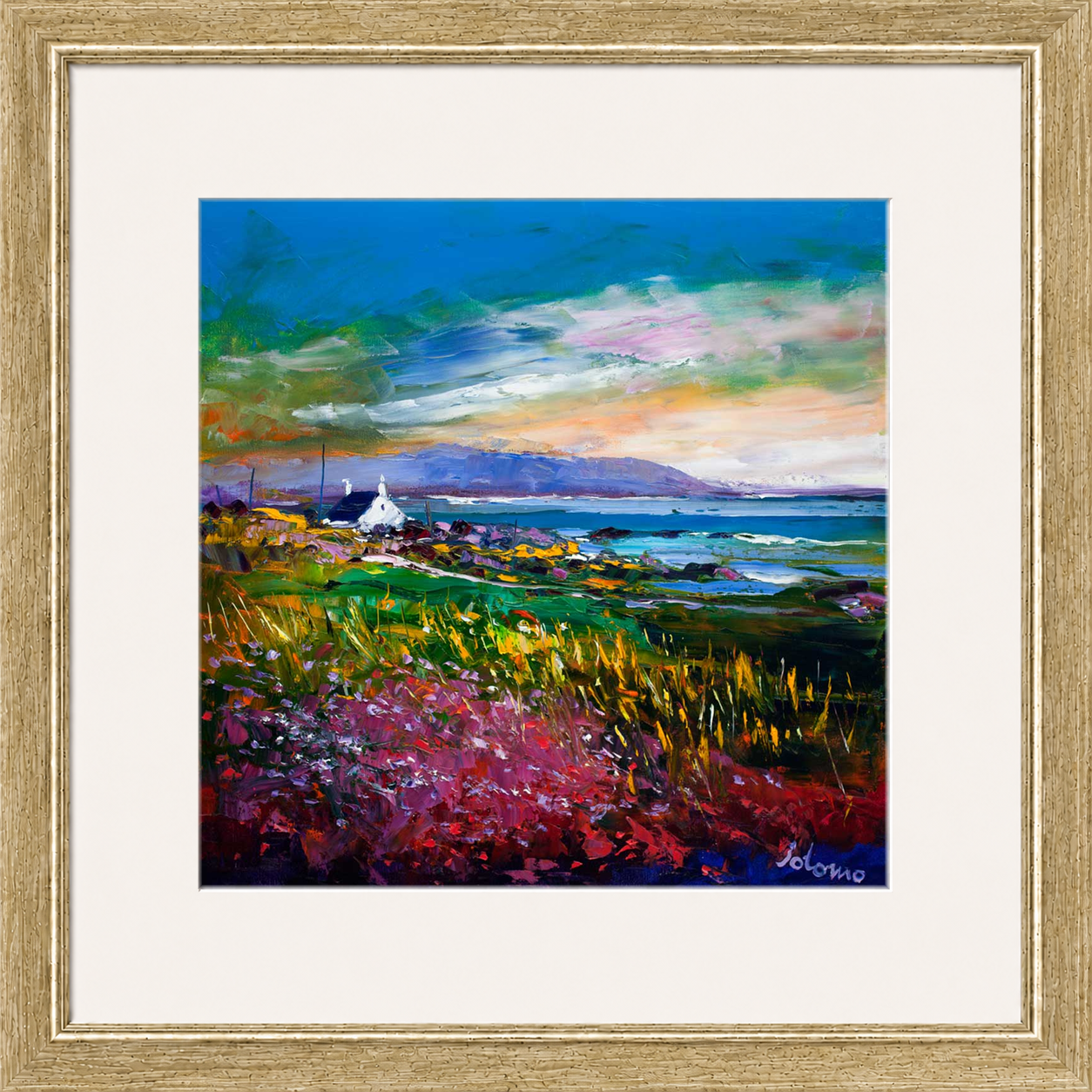 Evening Light Machrihanish Argyll by Jolomo - Scottish landscape artwork framed wall art print, product image 18