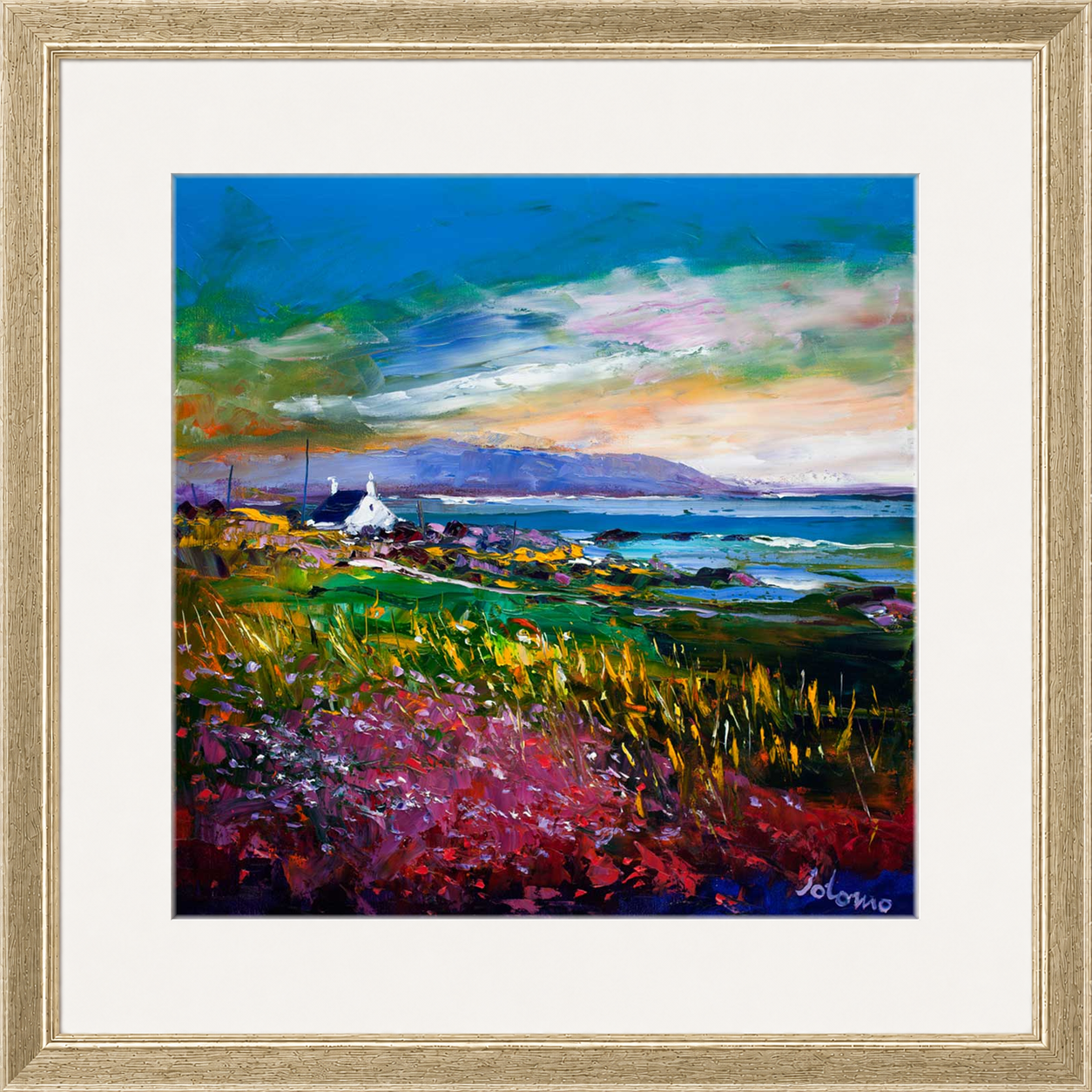 Evening Light Machrihanish Argyll by Jolomo - Scottish landscape artwork framed wall art print, product image 24