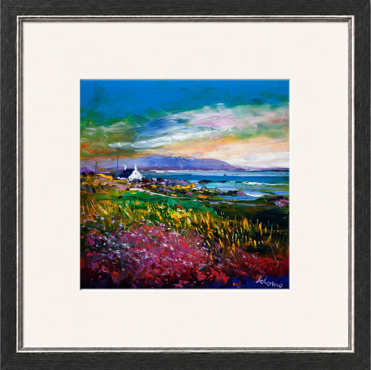 Evening Light Machrihanish Argyll by Jolomo - Scottish landscape artwork framed wall art print, product image 8