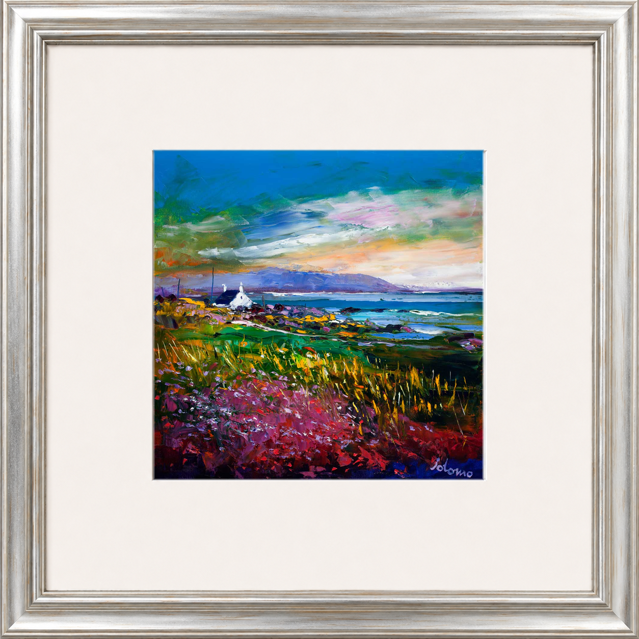 Evening Light Machrihanish Argyll by Jolomo - Scottish landscape artwork framed wall art print, product image 5