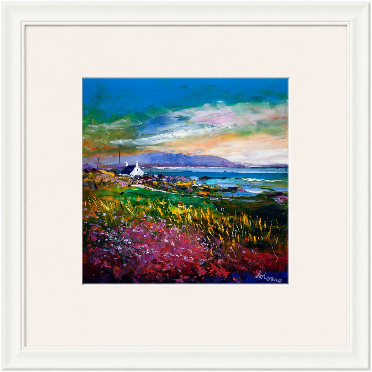 Evening Light Machrihanish Argyll by Jolomo - Scottish landscape artwork framed wall art print, product image 10