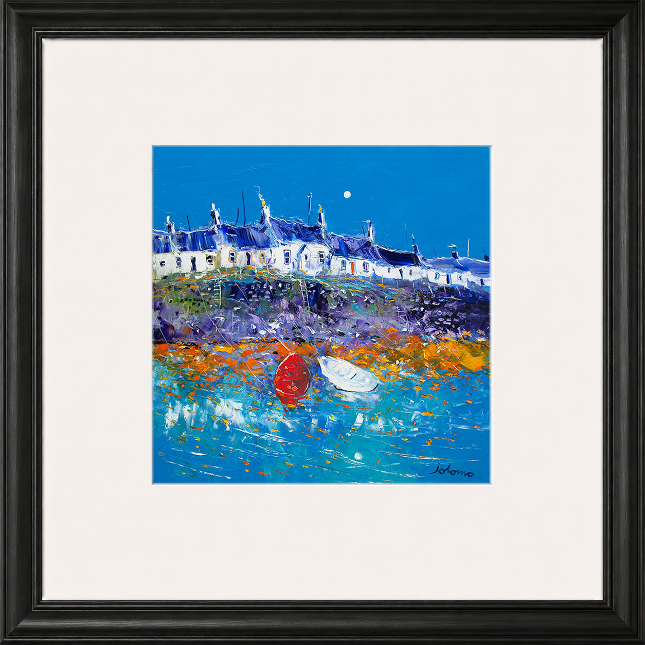 Evening Light Portnahaven, Islay by Jolomo - Scottish landscape artwork framed wall art print, product image 3