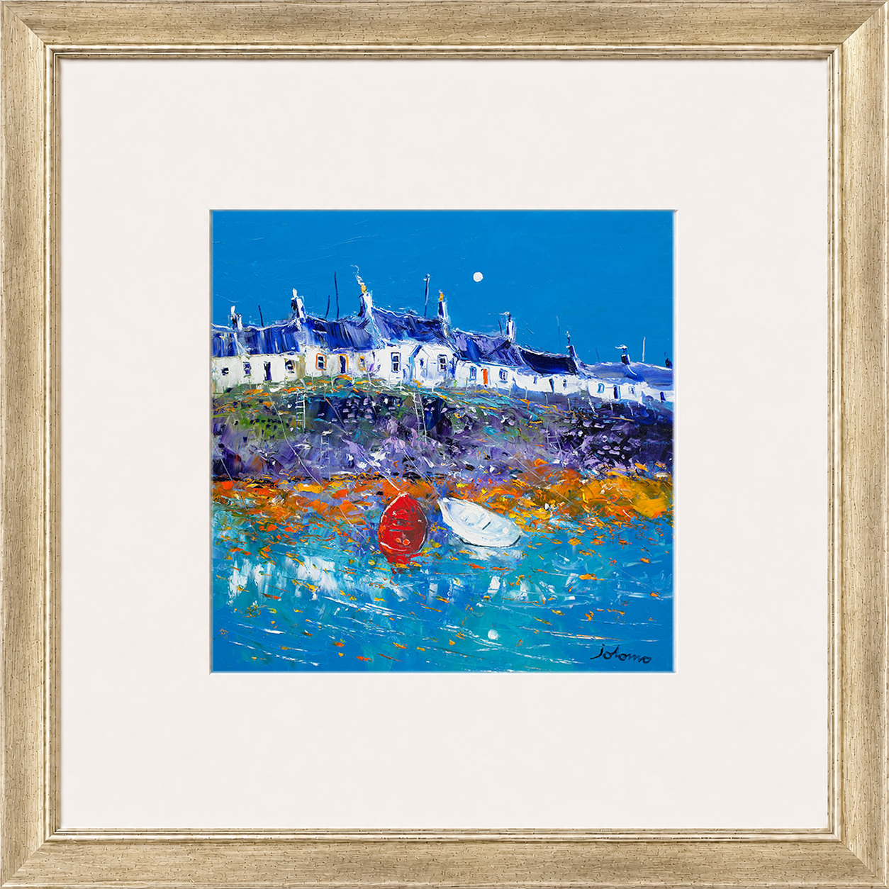 Evening Light Portnahaven, Islay by Jolomo - Scottish landscape artwork framed wall art print, product image 6