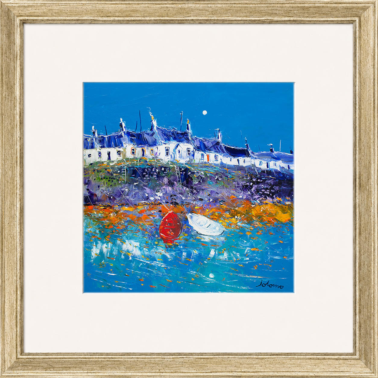 Evening Light Portnahaven, Islay by Jolomo - Scottish landscape artwork framed wall art print, product image 12