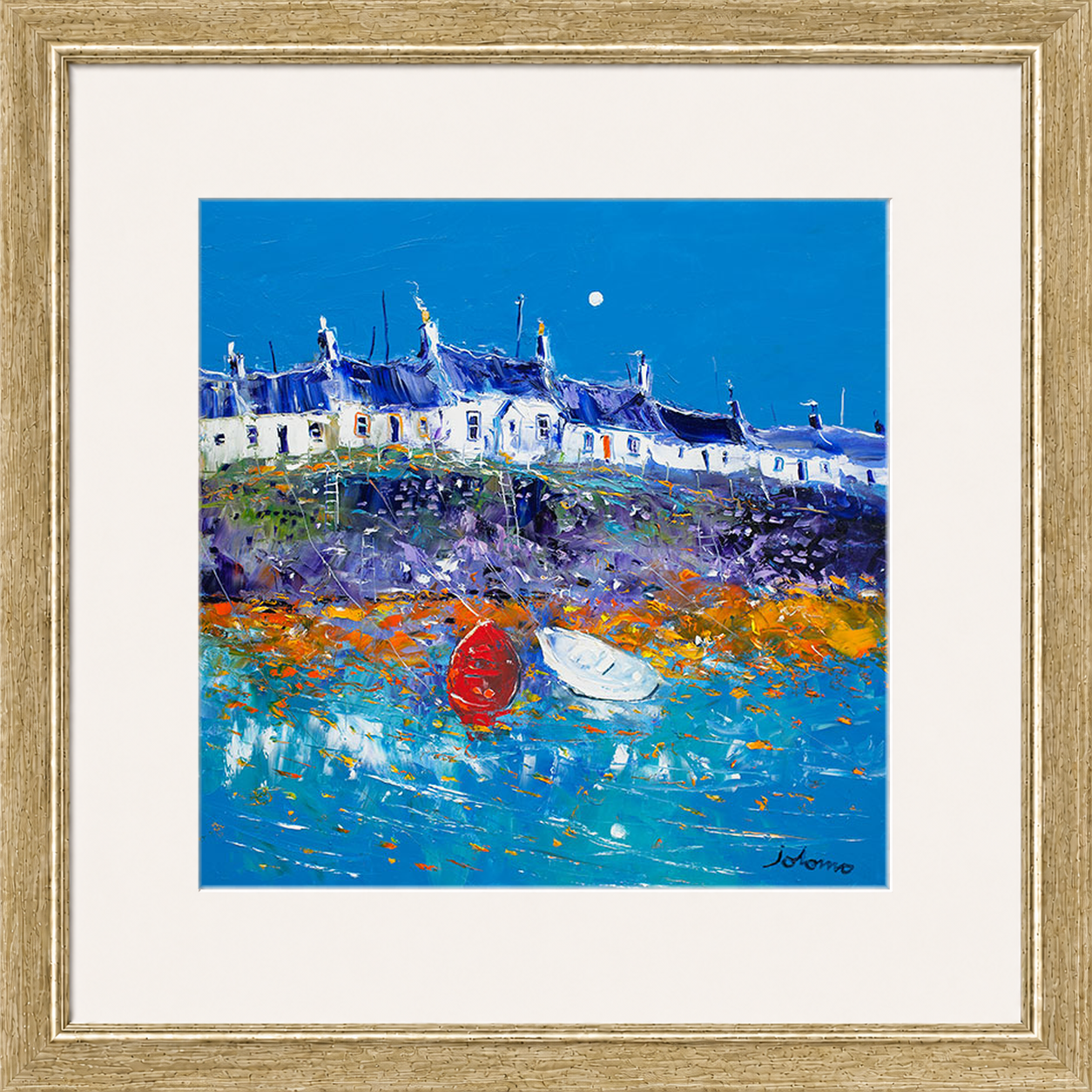 Evening Light Portnahaven, Islay by Jolomo - Scottish landscape artwork framed wall art print, product image 18