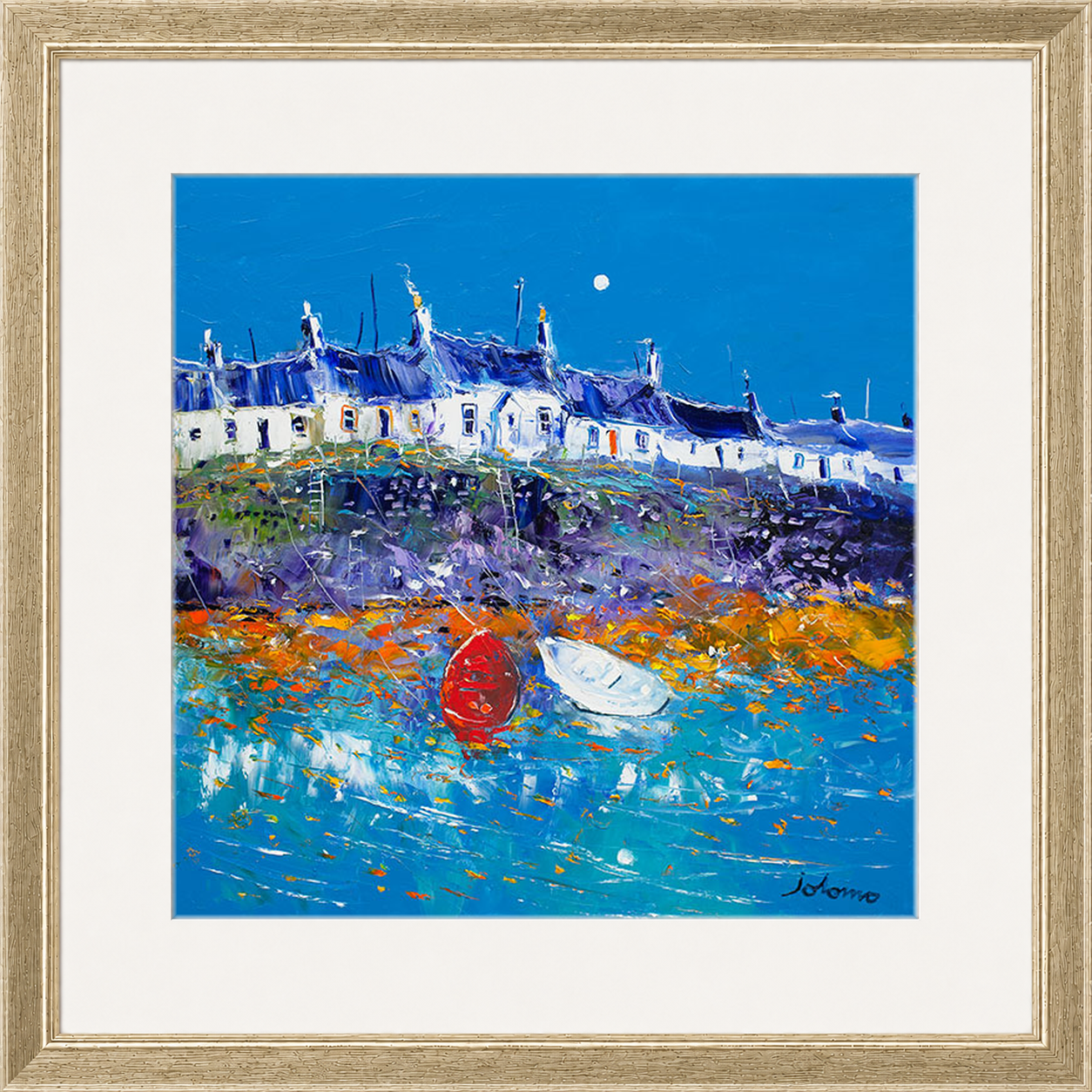 Evening Light Portnahaven, Islay by Jolomo - Scottish landscape artwork framed wall art print, product image 24