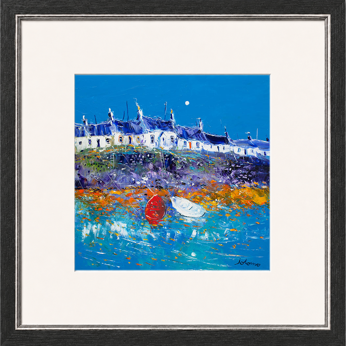 Evening Light Portnahaven, Islay by Jolomo - Scottish landscape artwork framed wall art print, product image 8