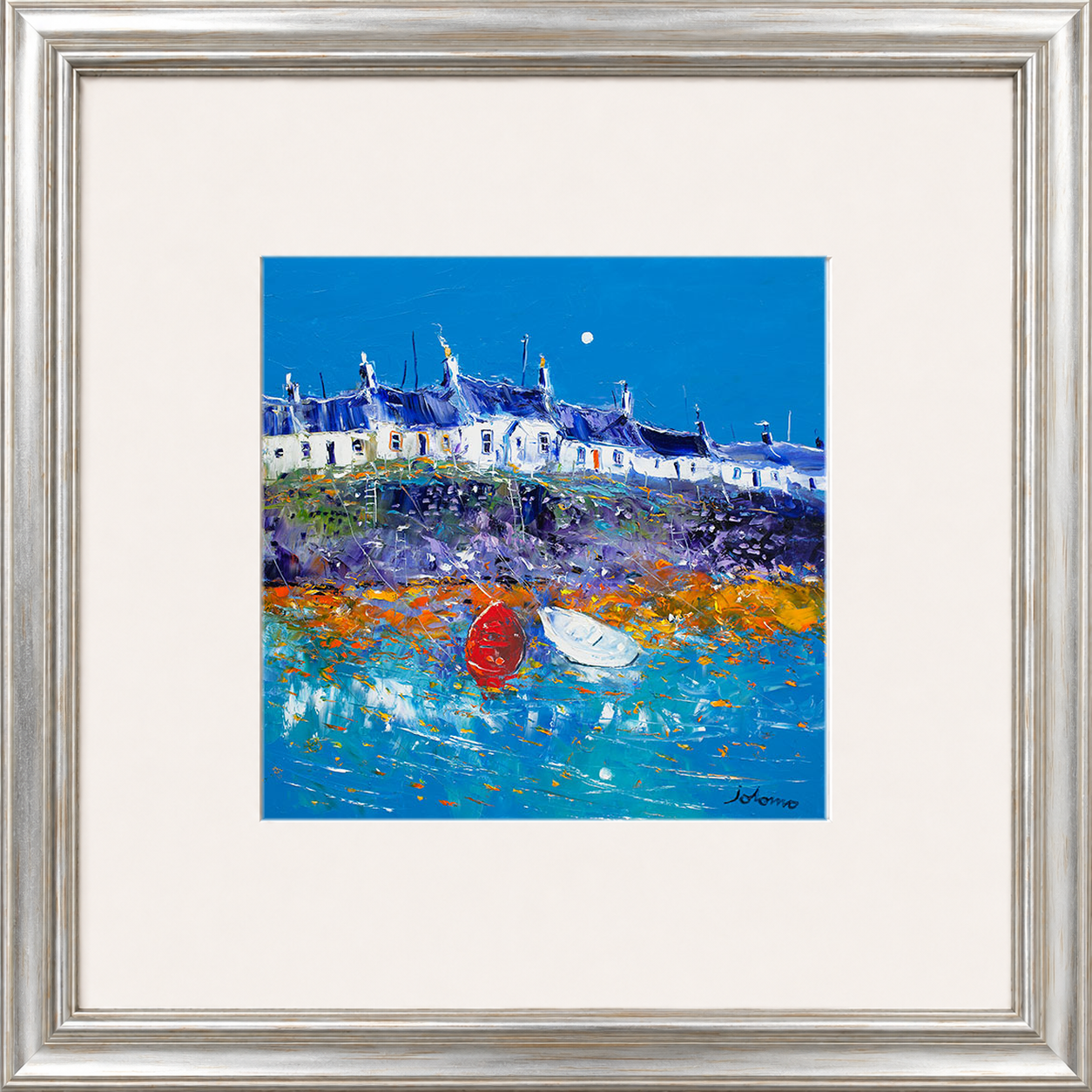 Evening Light Portnahaven, Islay by Jolomo - Scottish landscape artwork framed wall art print, product image 5