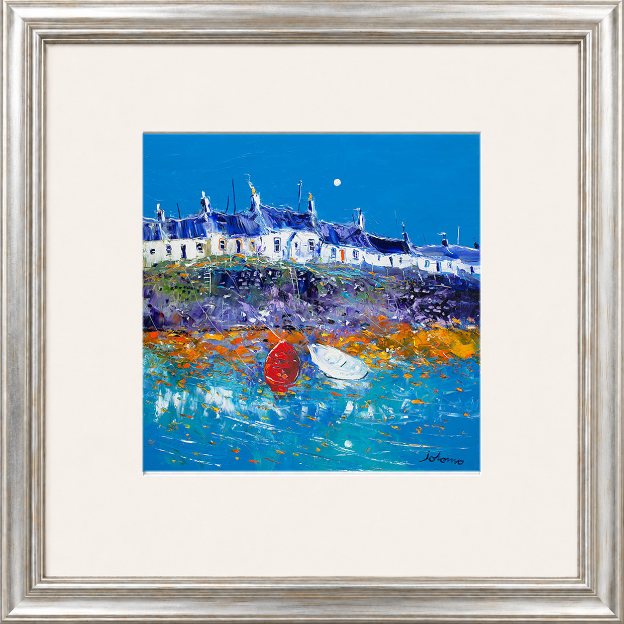 Evening Light Portnahaven, Islay by Jolomo - Scottish landscape artwork framed wall art print, product image 11