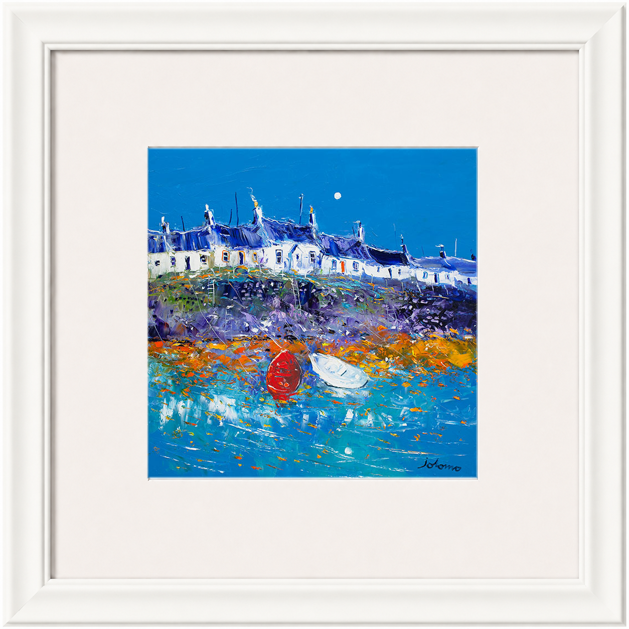 Evening Light Portnahaven, Islay by Jolomo - Scottish landscape artwork framed wall art print, product image 4