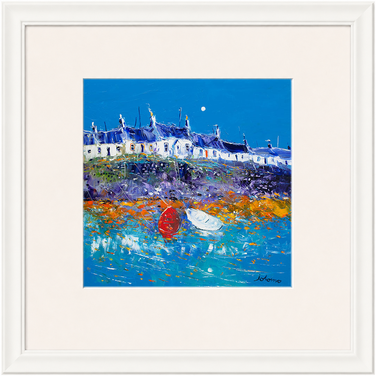 Evening Light Portnahaven, Islay by Jolomo - Scottish landscape artwork framed wall art print, product image 10
