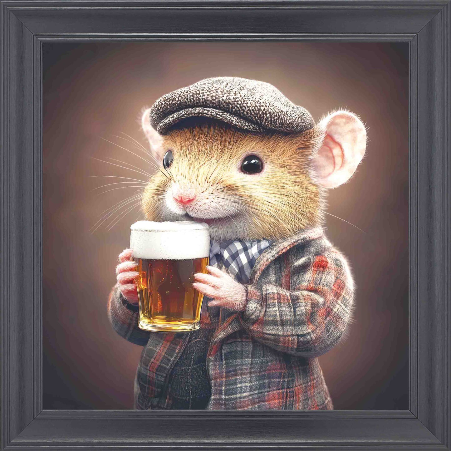 Field Mouse Real Ale Framed Wall Art - Black