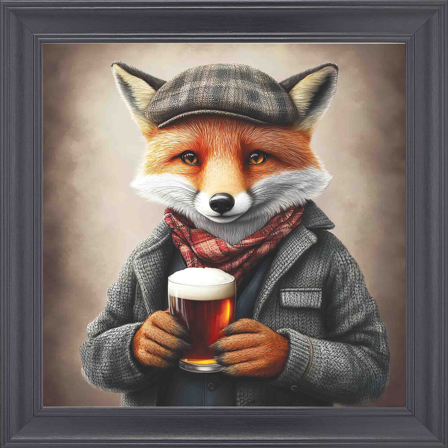 Fox Real Ale Framed Wall Art - Black