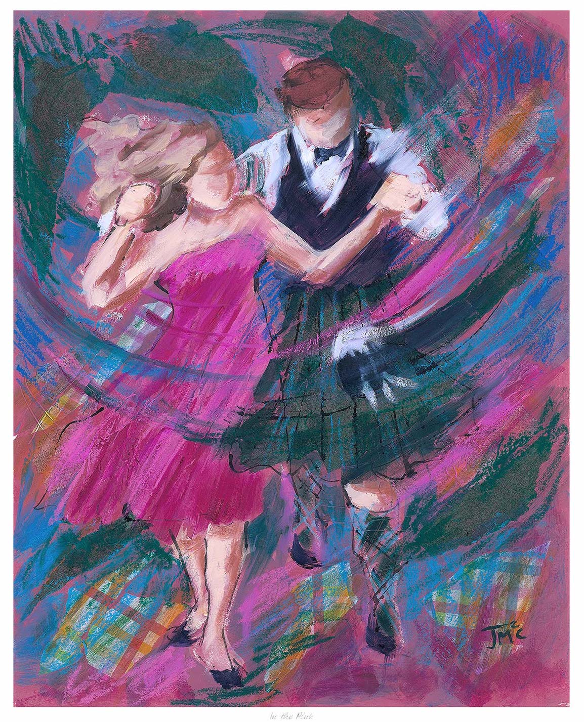 In The Pink Ceilidh Dancers by Janet McCrorie