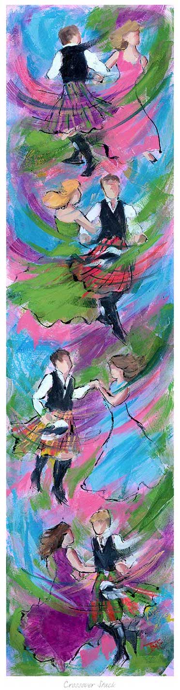 Crossover Stack Ceilidh Dancers by Janet McCrorie