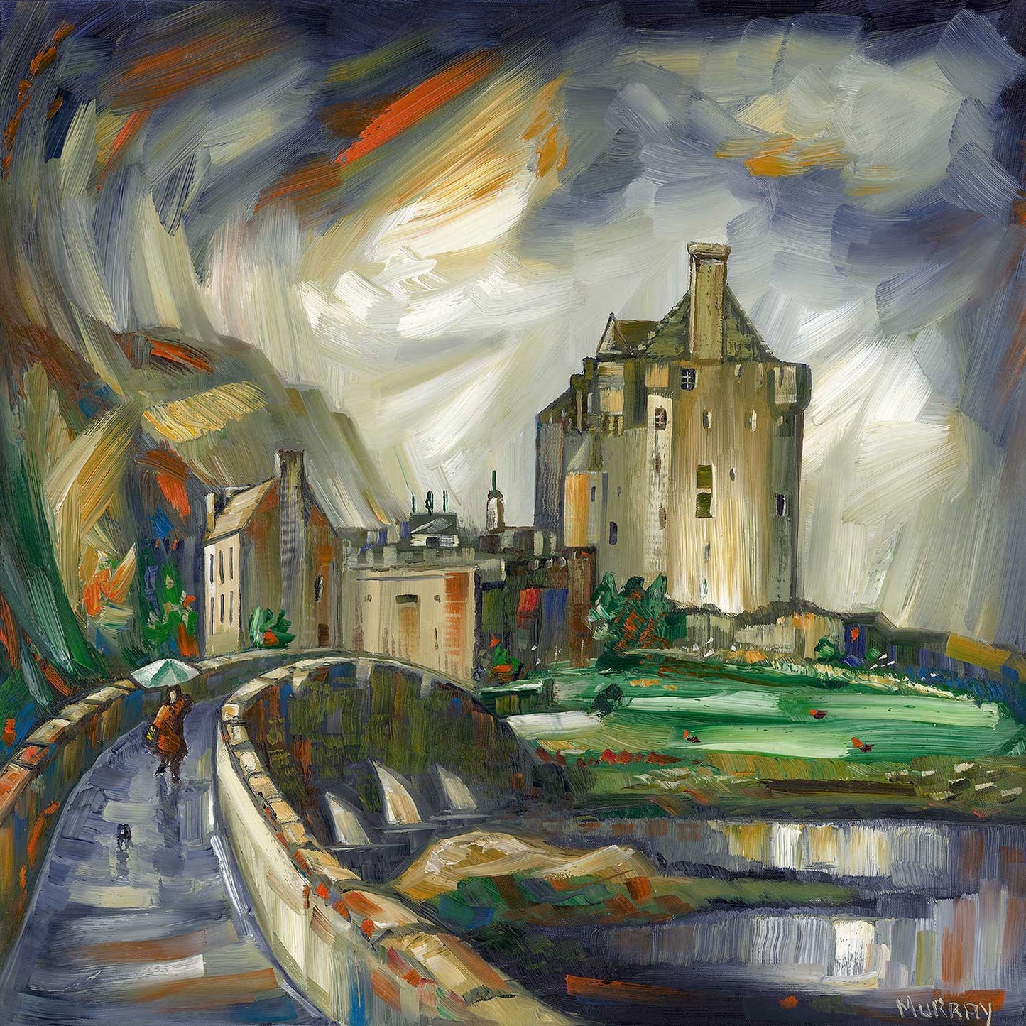 Wet Day at the Castle, Eilean Donan by Raymond Murray