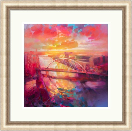 Clyde Arc Bridge by Scott Naismith framed signed limited edition Scottish landmark wall art print - alternate product image 6