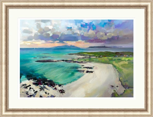 Eigg and Rhum from Sanna Bay by Scott Naismith framed signed limited edition Scottish landscape wall art print - alternate product image 6