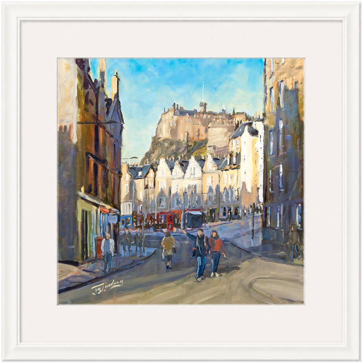 Good Morning Grassmarket, Edinburgh by James Somerville Lindsay