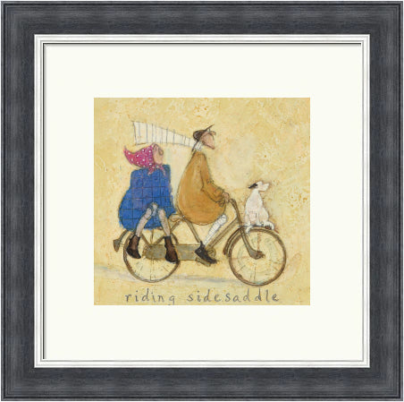 Riding Side Saddle by Sam Toft framed sam toft wall art print