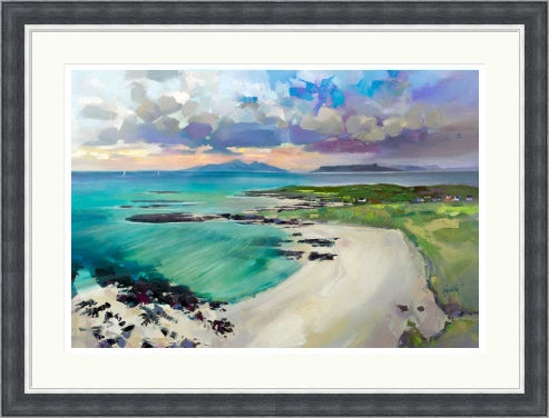 Eigg and Rhum from Sanna Bay Signed Limited Edition Art Print by Scott Naismith