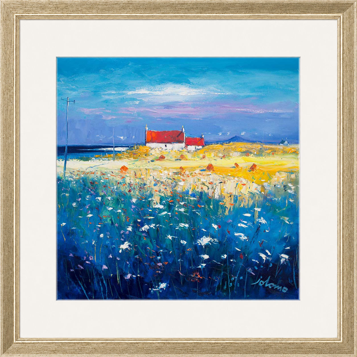 Hayfield Isle of Tiree, Looking to Ben More by John Lowrie Morrison (Jolomo)